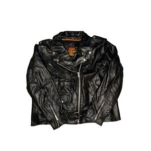 Milwaukee Leather Women's 3XL  Leather Jacket‎ Zip Liner Biker Retro Punk Belted